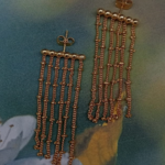 Brass gold plated plain earring