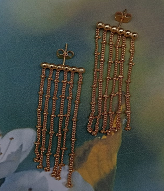 Brass gold plated plain earring