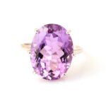 Pearlz gallery Silver Pink Amethyst Stone Ring's