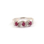 Pearlz gallery Silver Ruby Stone Ring's