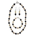 Cotted Hematite, Smoky Quartz 3-pieces Necklace Set