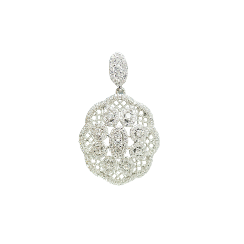 Snowflake Cubic Zirconia Pendant