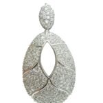 Sterling Silver Teardrop Cubic Zirconia Dangle Earrings for Women