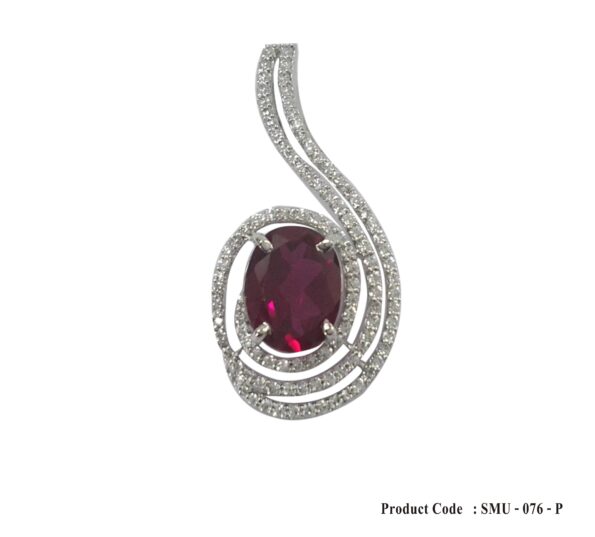 Oval Cut Ruby Cubic Zirconia