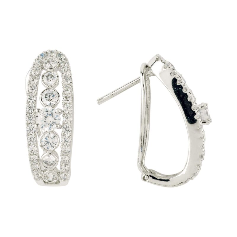 Seven Stone Cubic Zirconia Earrings