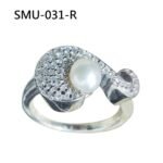 Sterling Silver Question Mark Shape Cubic Zirconia Ring for Women