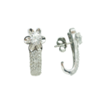 Floral Fantasy Sterling Silver CZ Drop Earrings