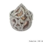 Rose Gold Cocktail Cubic Zirconia Ring