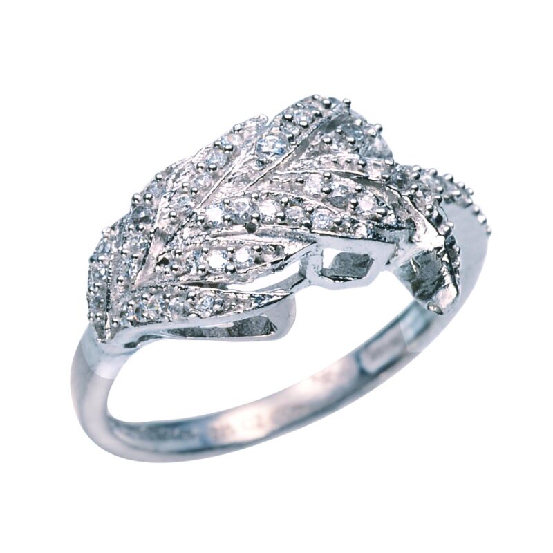 Leaf Wrap Cubic Zirconia Ring