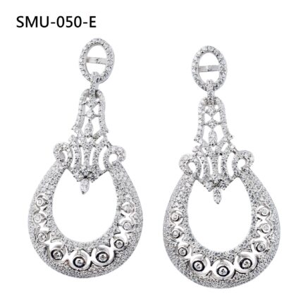 Cubic Zirconia Wedding Dangle Earrings for Women