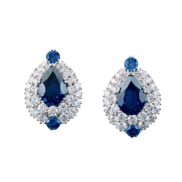 Elegant Sterling Silver Teardrop Cubic Zirconia Earrings for Women