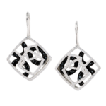 Sterling Silver Cubic Zirconia Earrings - Square & Oval Designs for Women